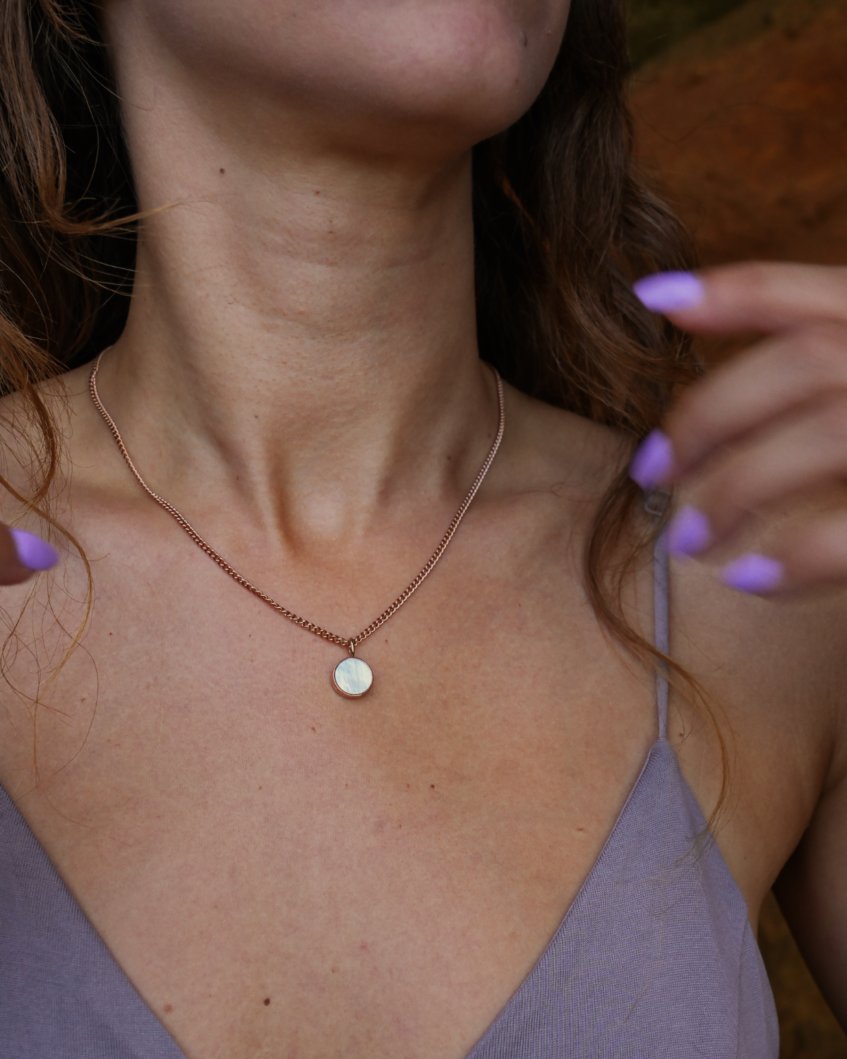 Lightness Halskette - Perlmutt - Rosegold - Für Sie