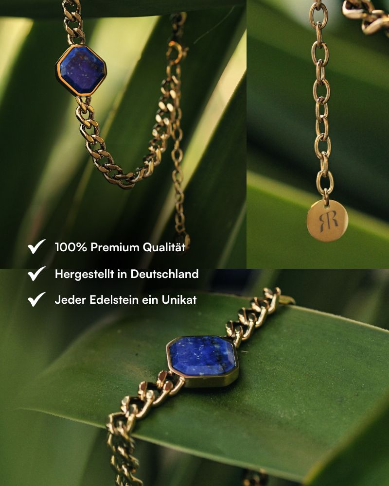 Classic Armband - Lapislazuli - Gold - Für Ihn