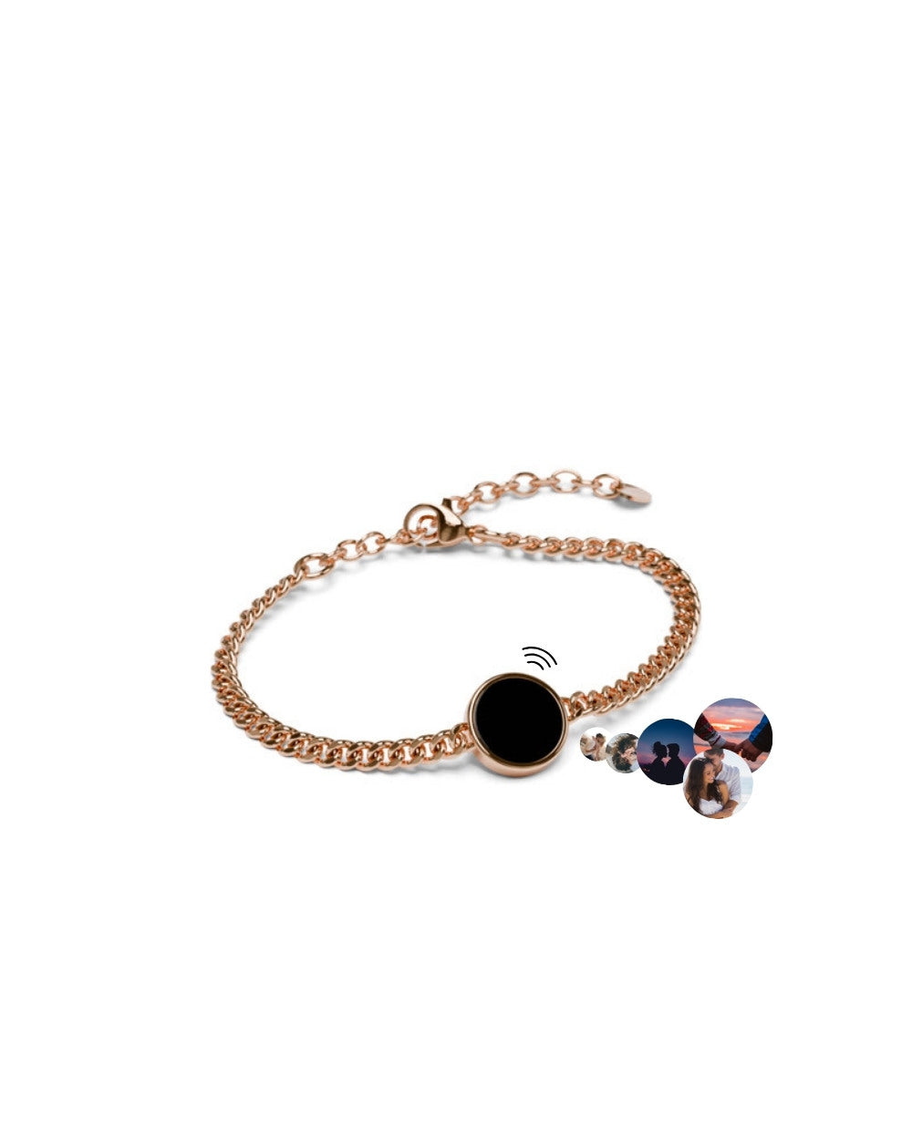 Lightness Armband - Onyx - Rosegold - Für Sie