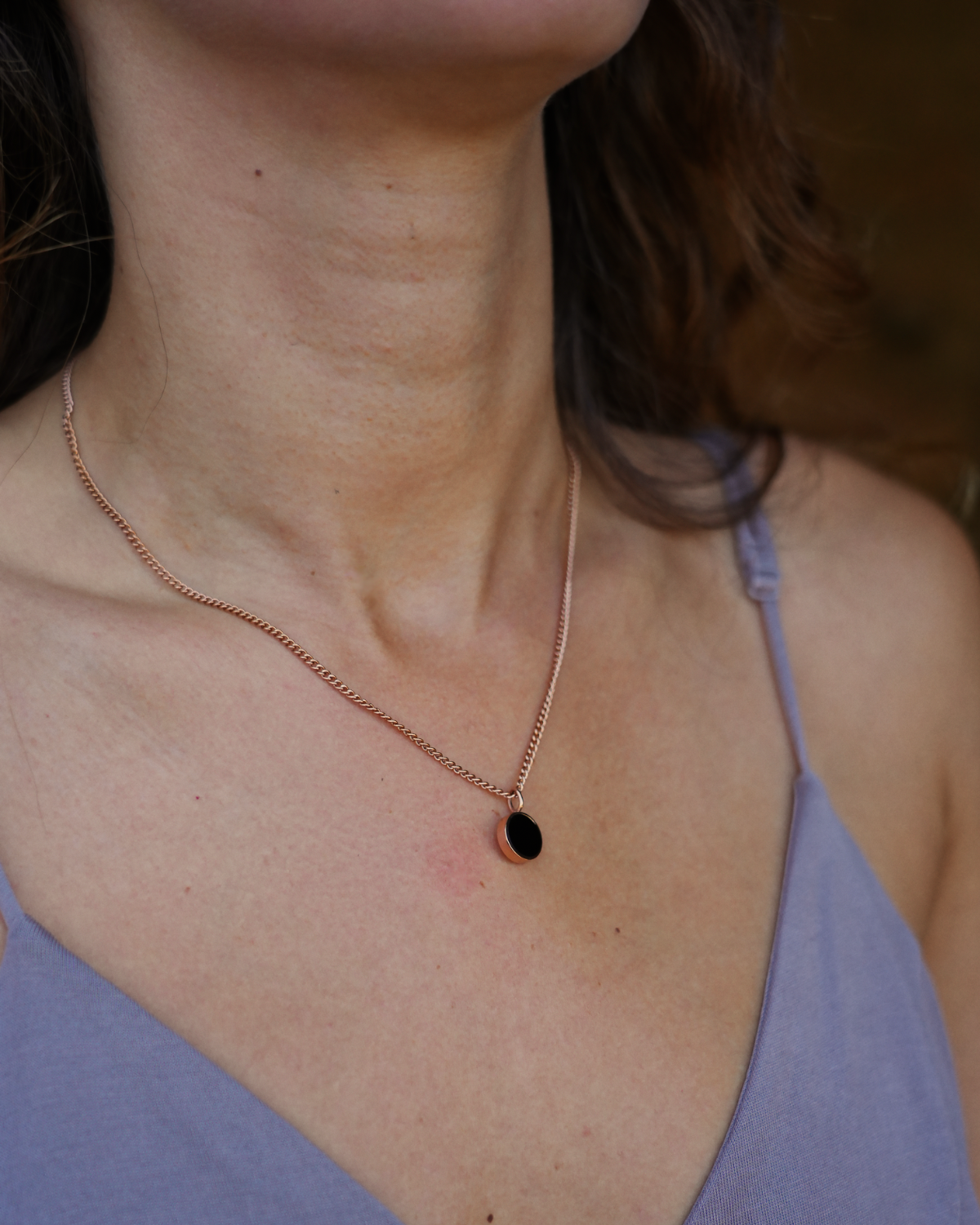 Lightness Halskette - Onyx - Rosegold - Für Sie