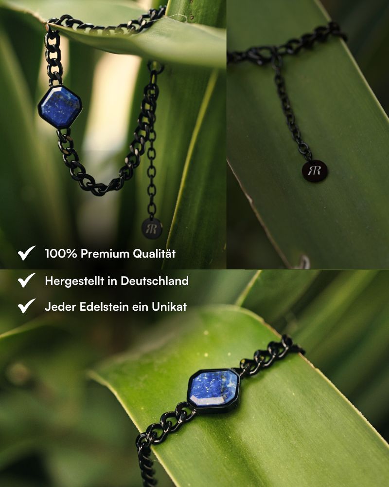 Classic Armband - Lapislazuli - Schwarz - Für Ihn