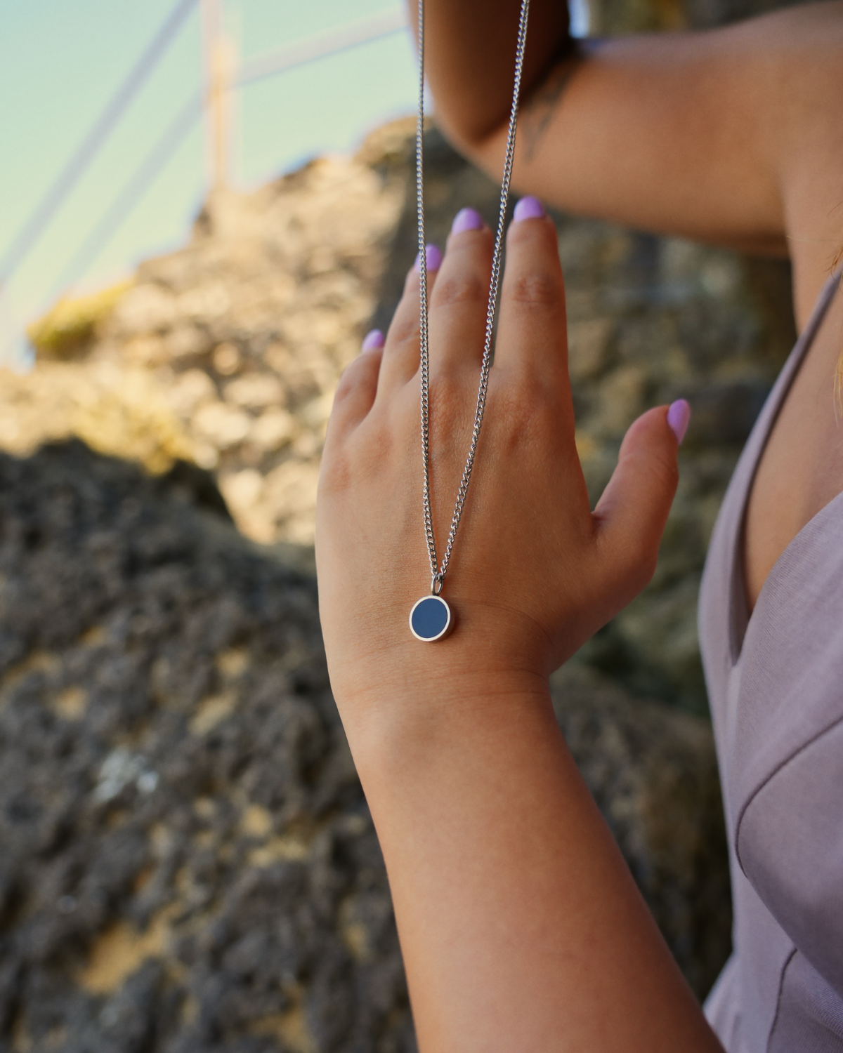 Lightness Halskette - Onyx - Silber - Für Sie