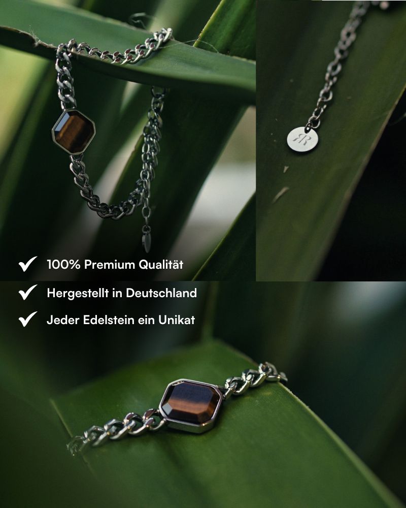 Classic Armband - Tigerauge - Silber - Für Ihn