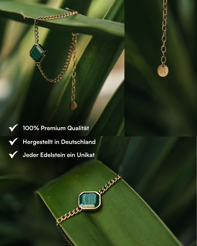 Classic Armband - Malachite - Gold - Für Sie