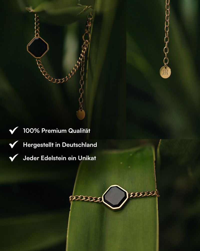 Classic Armband - Onyx - Gold - Für Sie