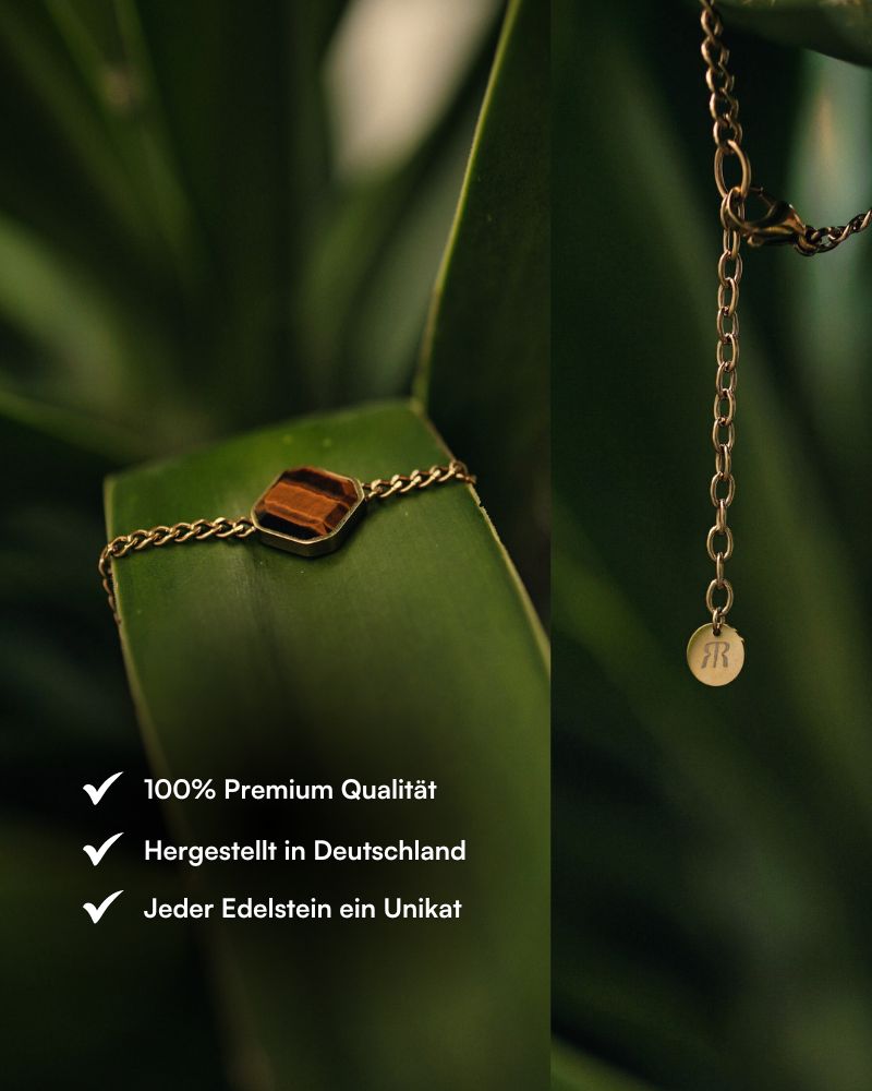 Classic Armband - Tigerauge - Gold - Für Sie