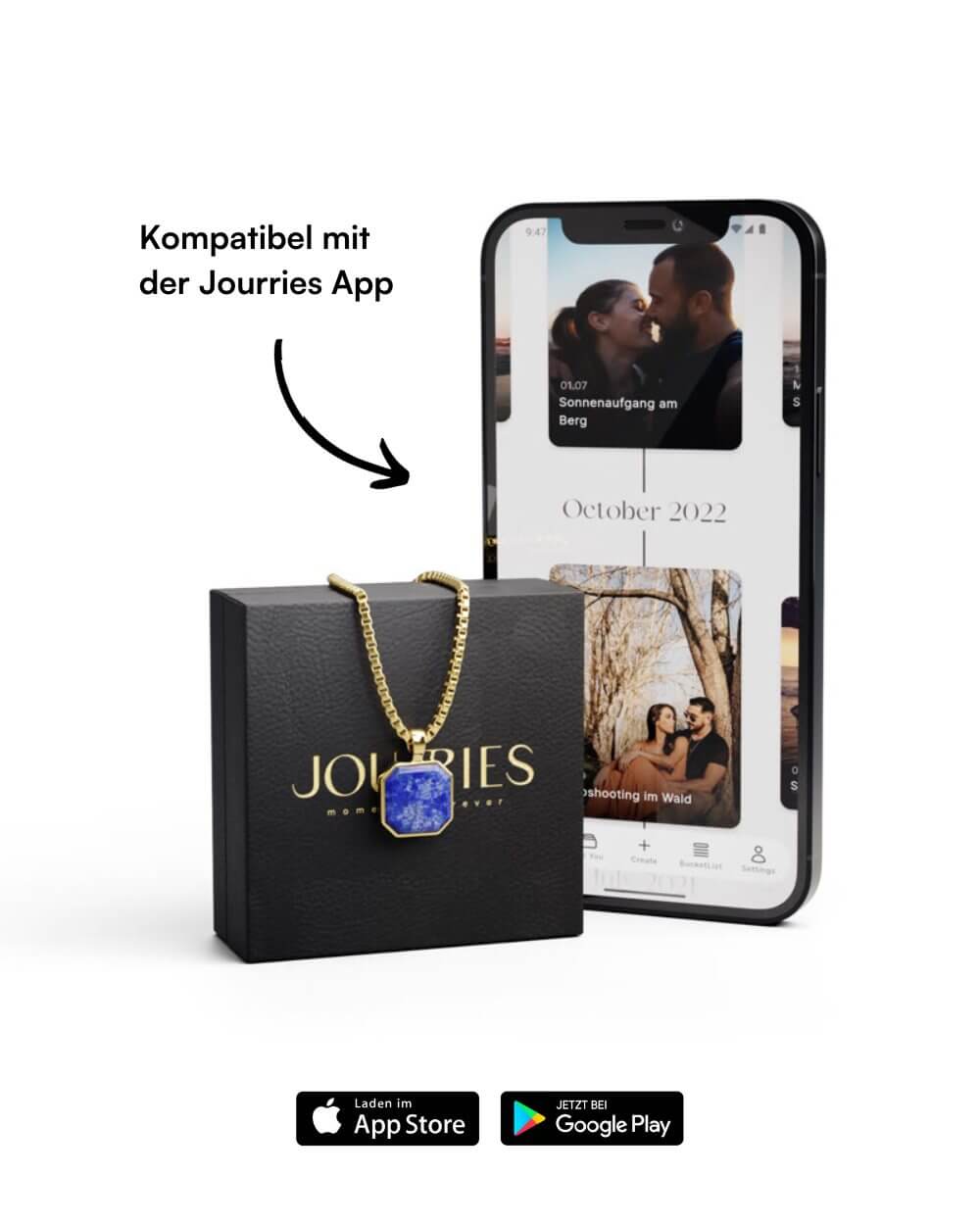Classic Halskette - Lapislazuli - Gold - Für Ihn