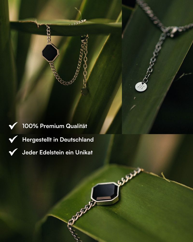 Classic Armband - Onyx - Silber - Für Sie