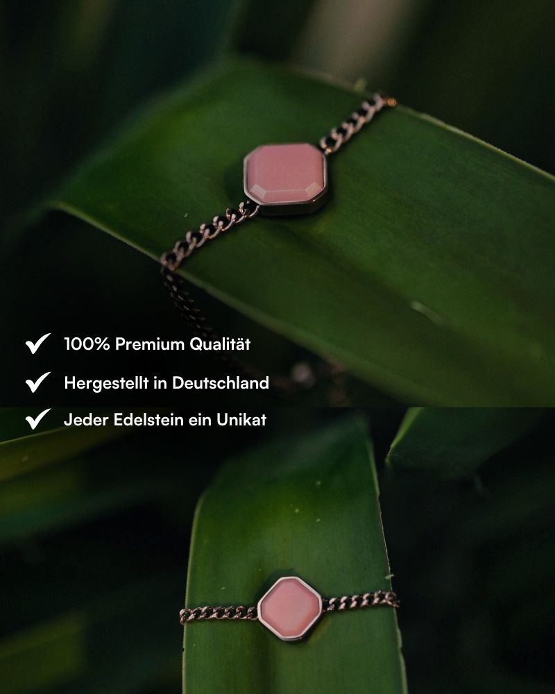Classic Armband - Pink Jasper - Rosegold - Für Sie