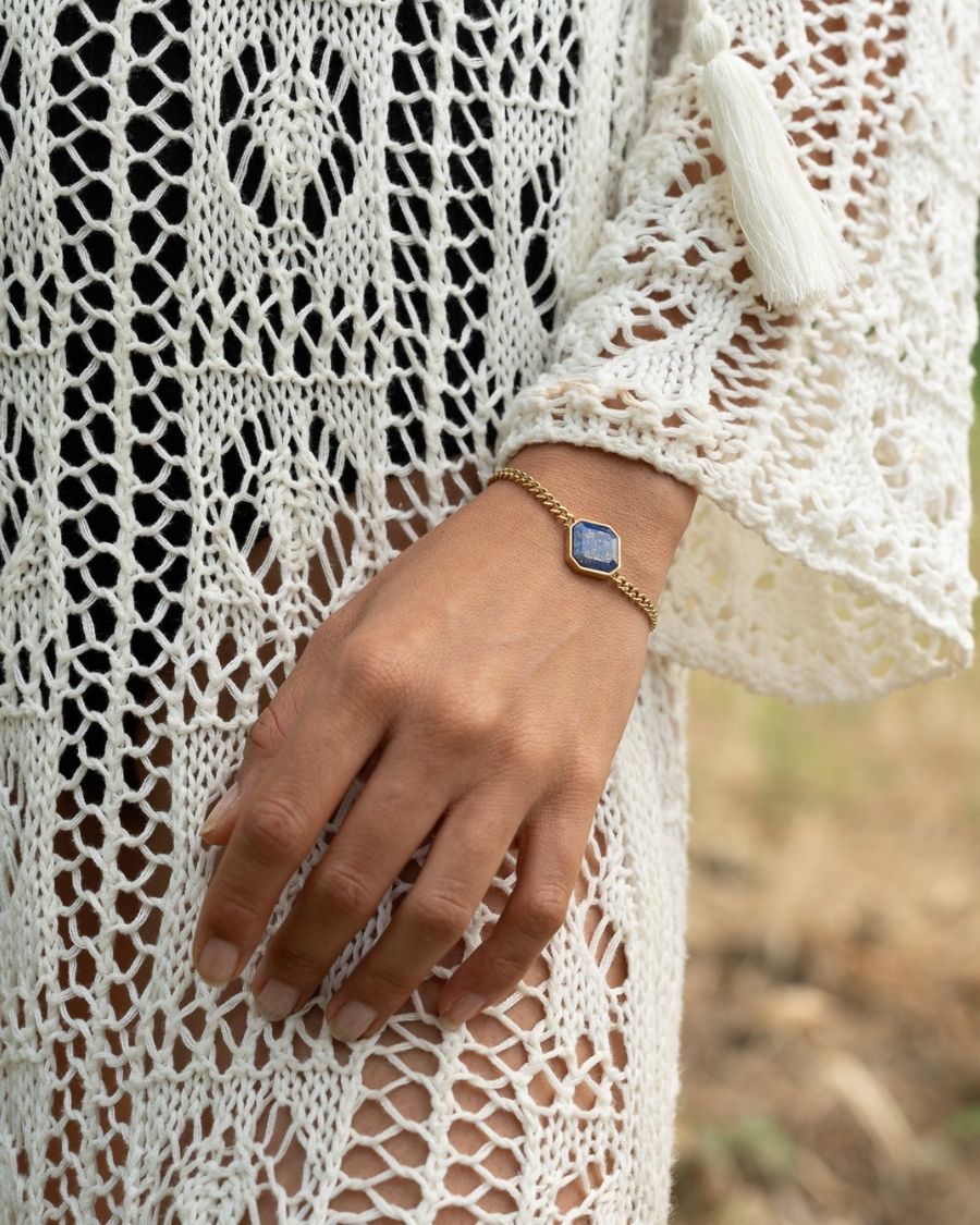 Classic Armband - Lapislazuli - Gold - Für Sie