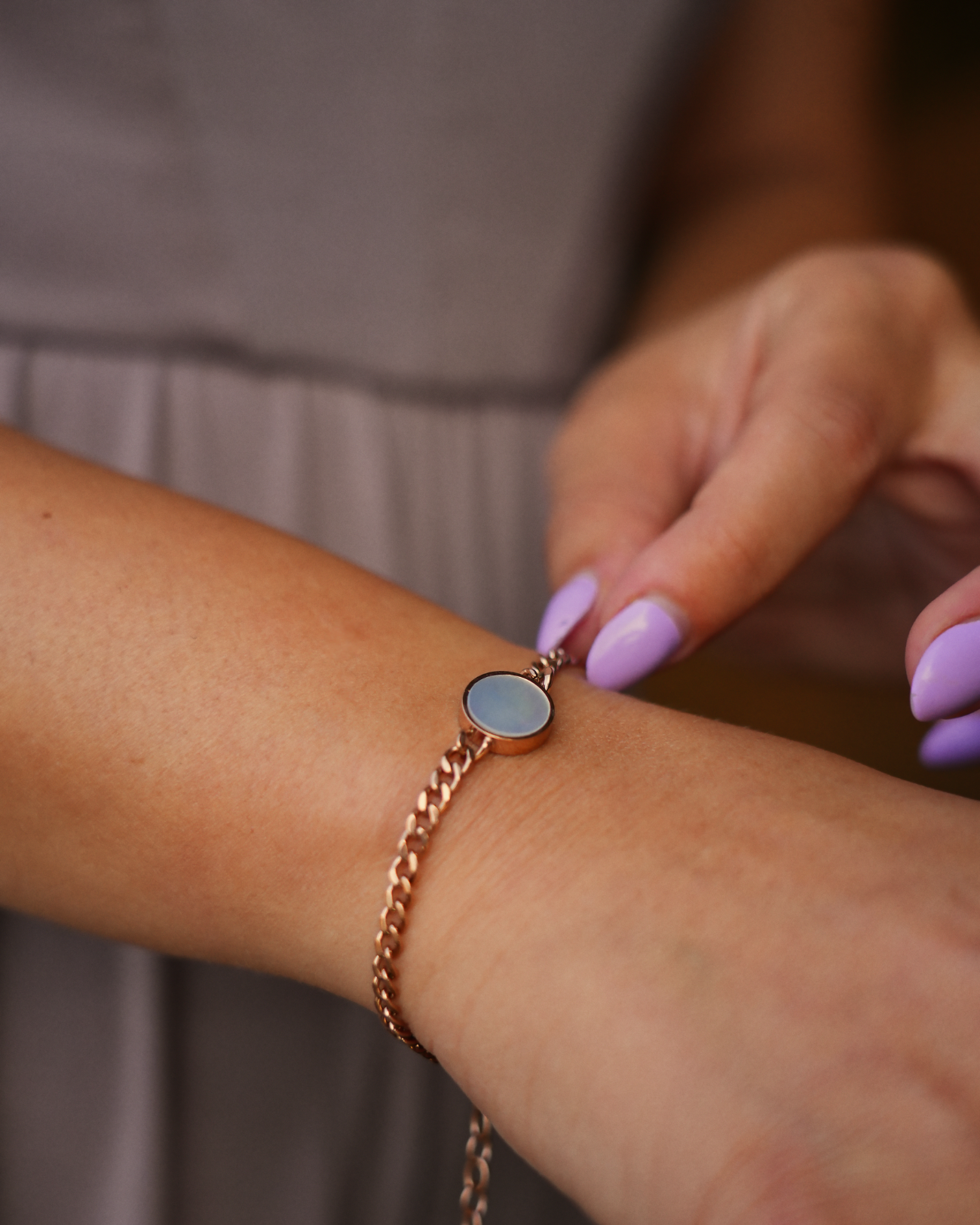 Lightness Armband - Perlmutt - Rosegold - Für Sie