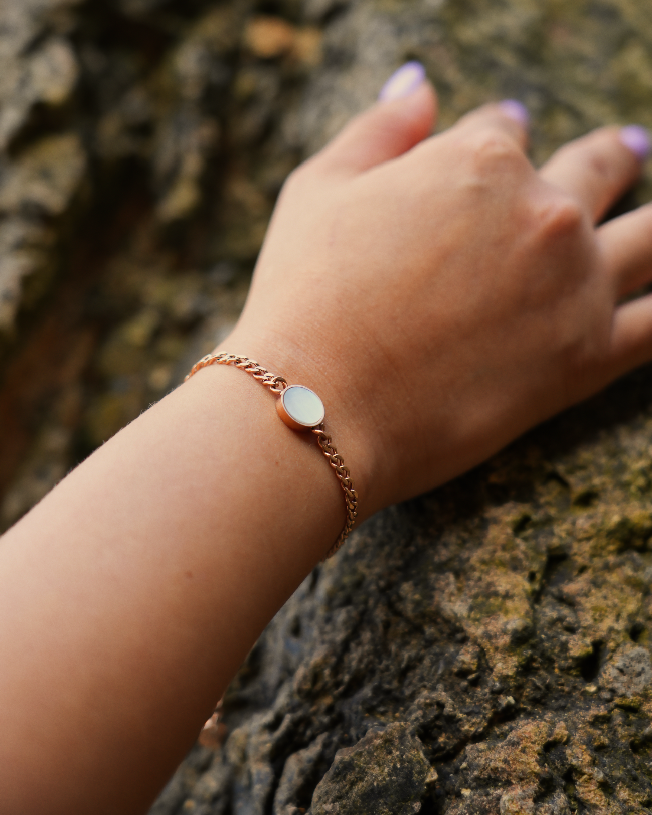 Lightness Armband - Perlmutt - Rosegold - Für Sie