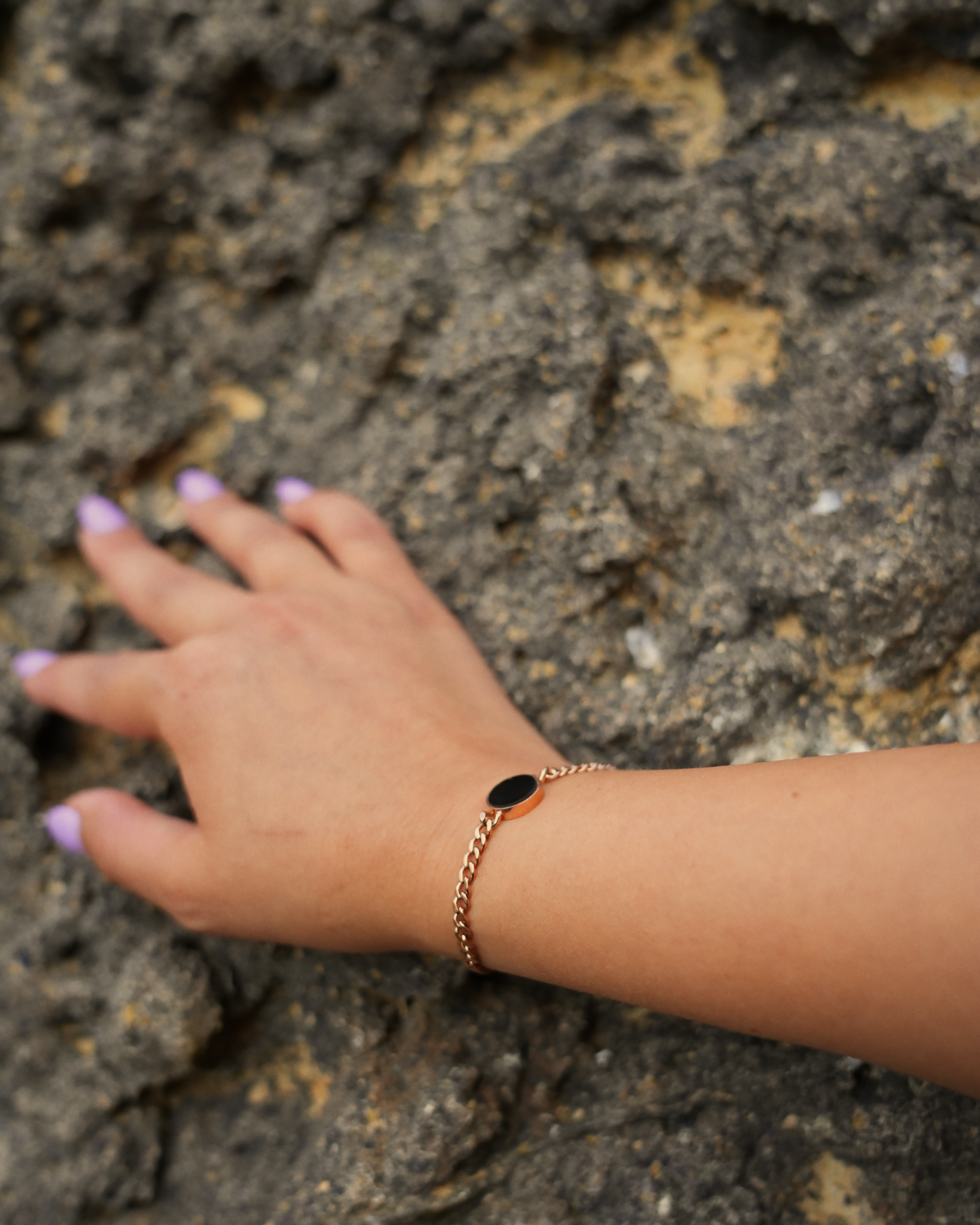 Lightness Armband - Onyx - Rosegold - Für Sie