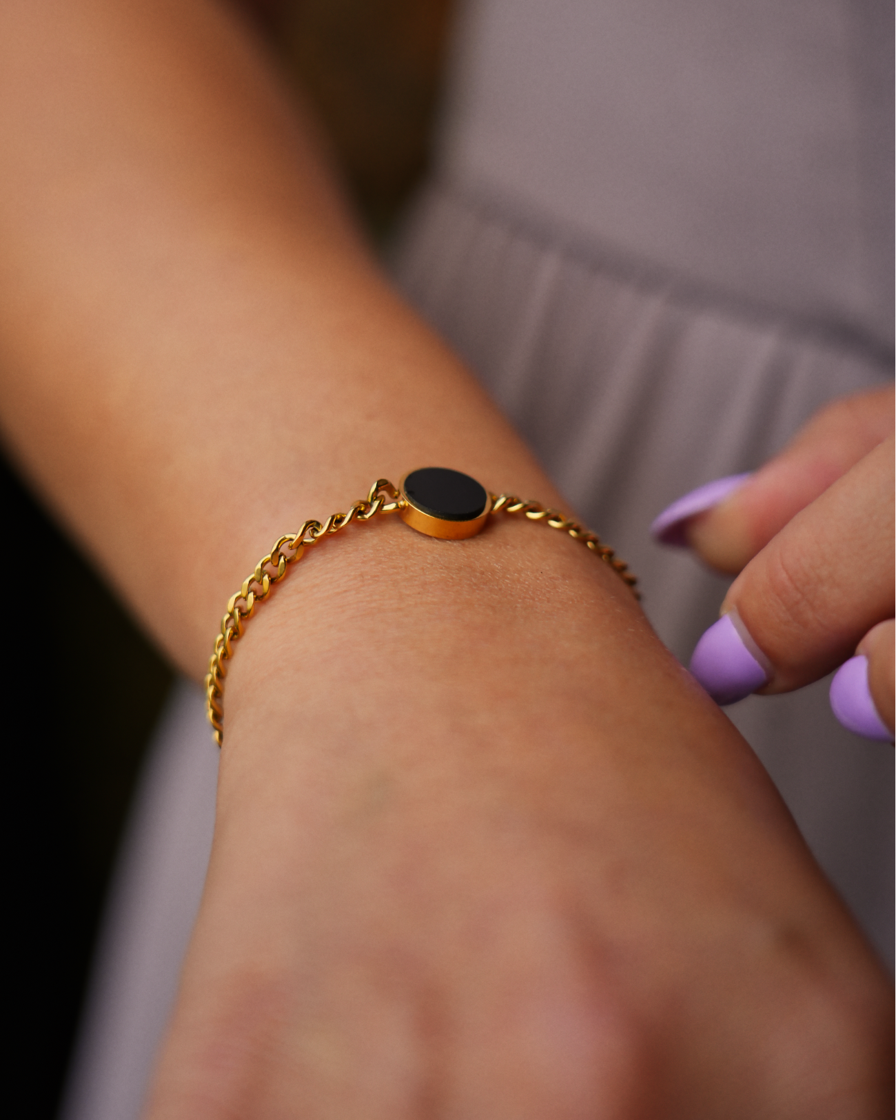 Lightness Armband - Onyx - Gold - Für Sie
