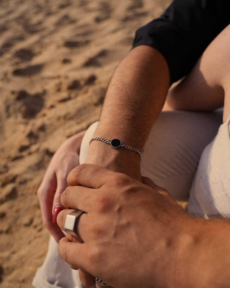 Lightness Armband - Onyx - Silber - Für Ihn