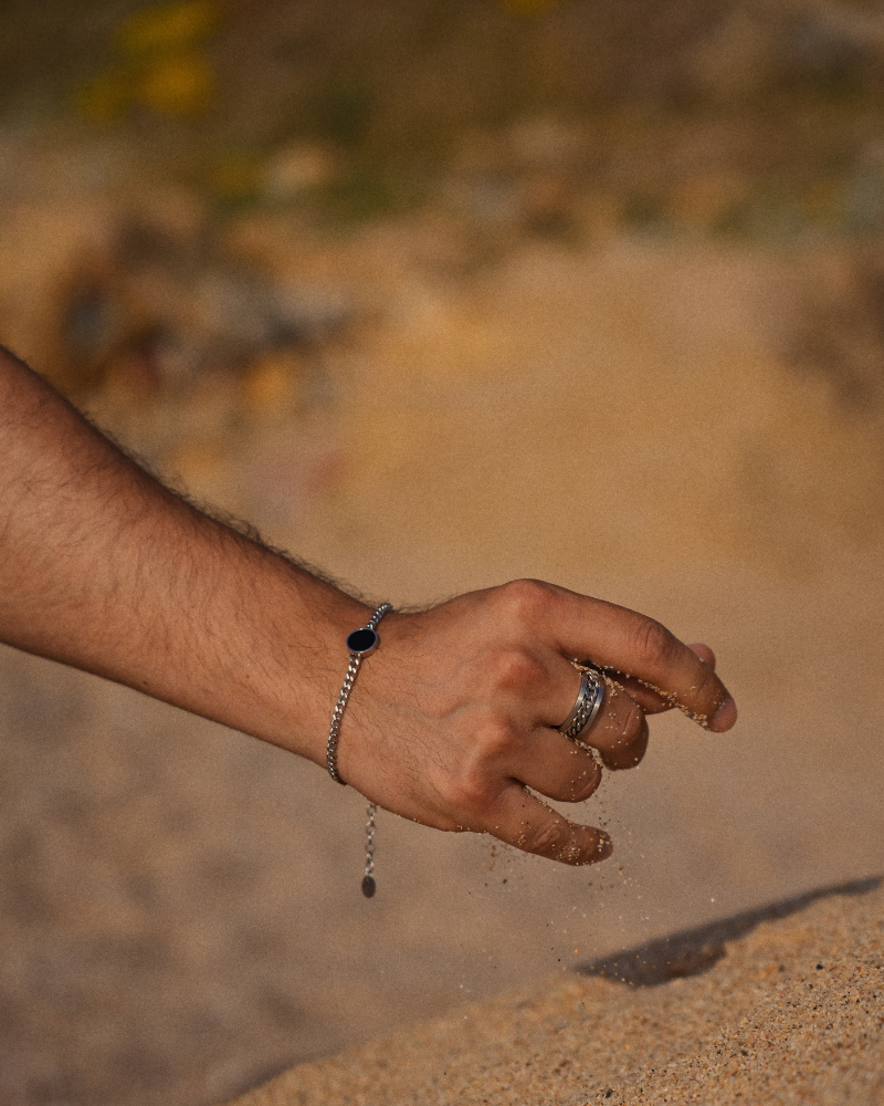 Lightness Armband - Onyx - Silber - Für Ihn