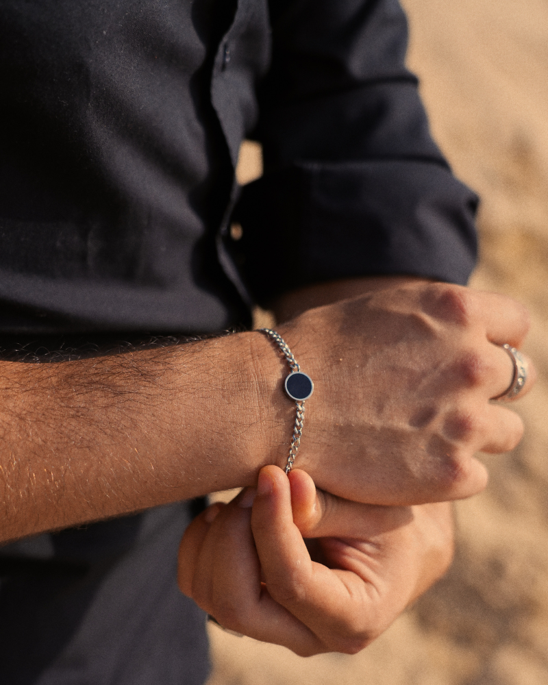 Lightness Armband - Onyx - Silber - Für Ihn