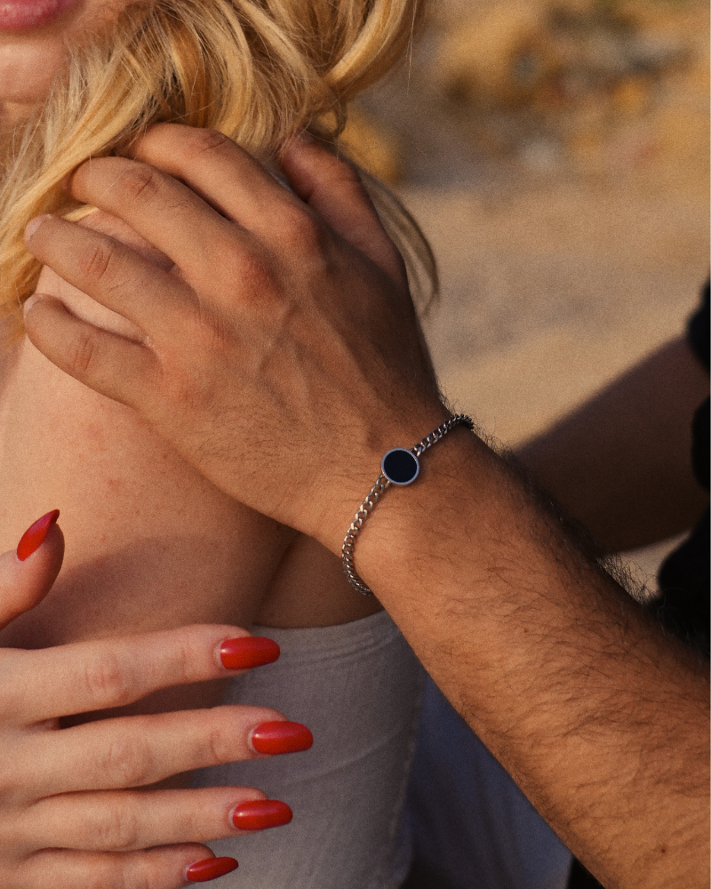 Lightness Armband - Onyx - Silber - Für Ihn