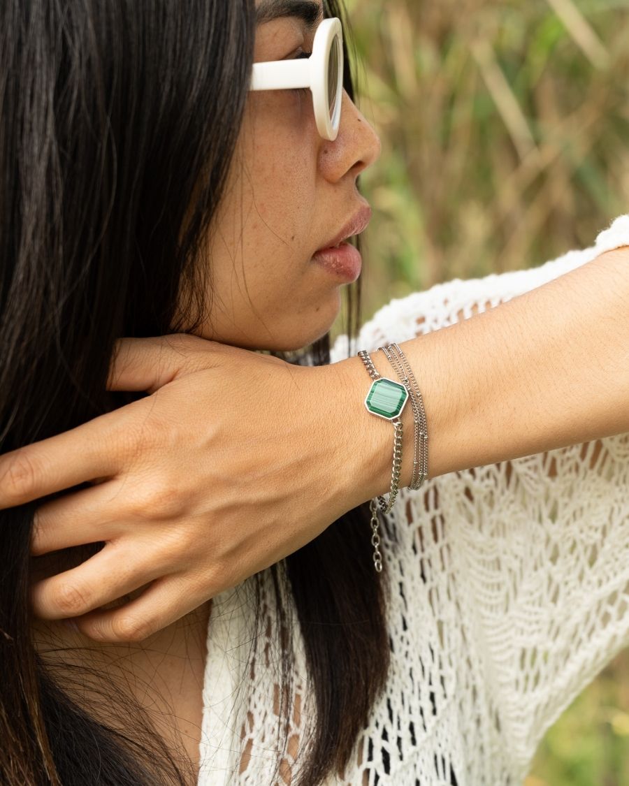 Classic Armband - Malachite - Silber - Für Sie