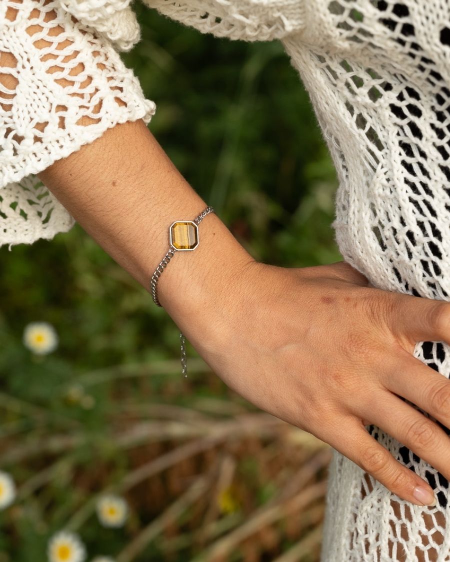 Classic Armband - Tigerauge - Silber - Für Sie