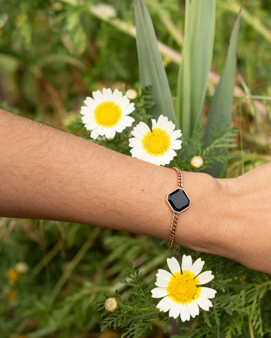 Classic Armband - Onyx - Rosegold - Für Sie