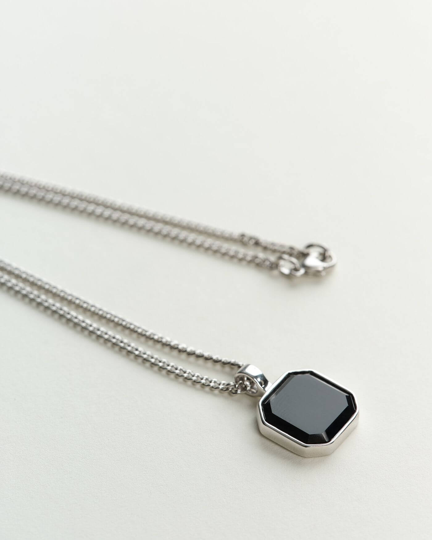 Classic Halskette - Onyx - Silber - Für Sie