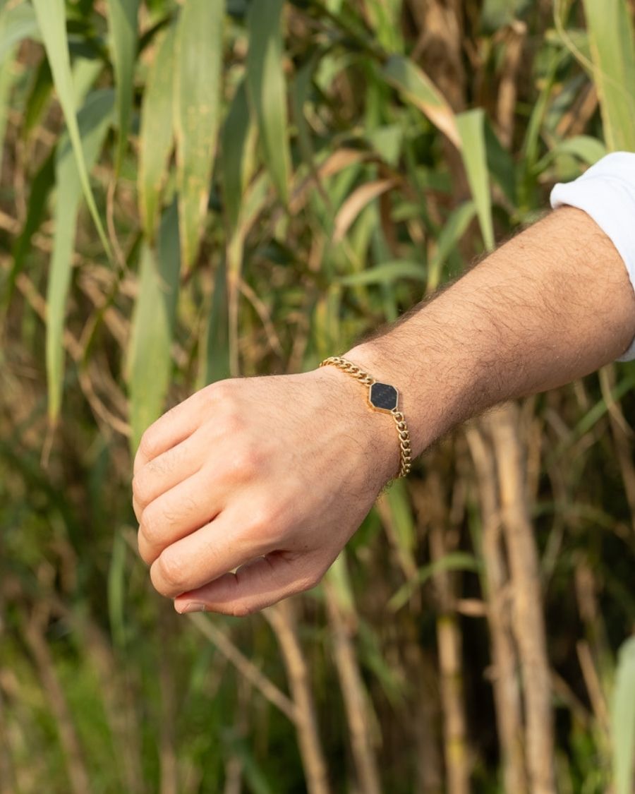Classic Armband - Carbon - Gold - Für Ihn