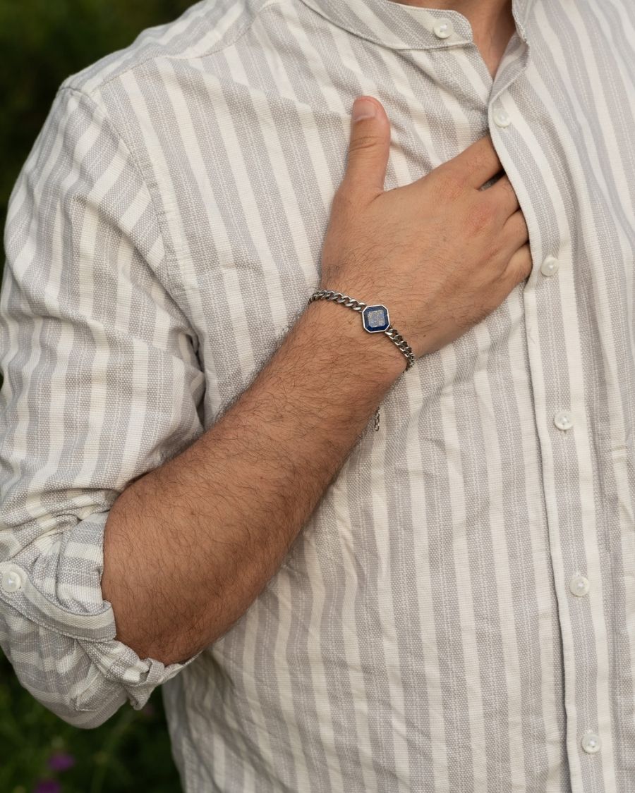 Classic Armband - Lapislazuli - Silber - Für Ihn