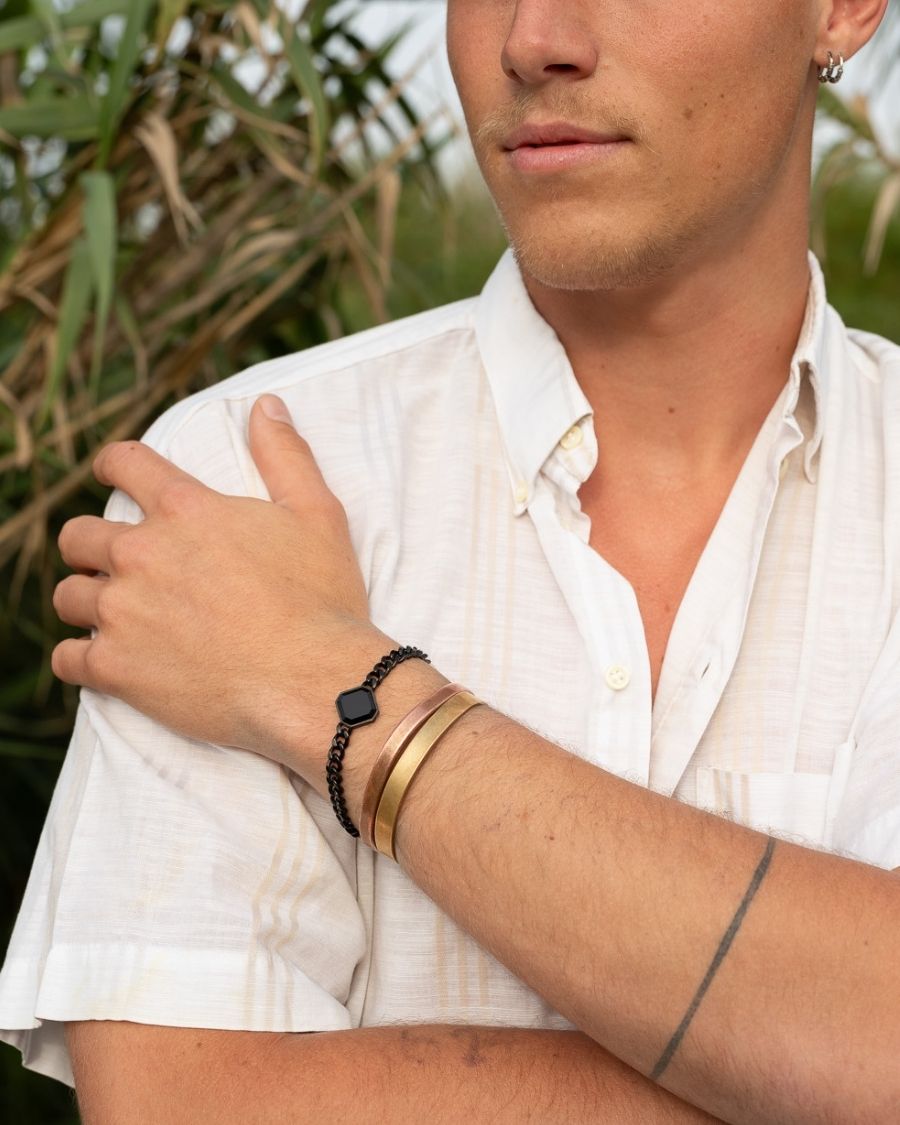 Classic Armband - Onyx - Schwarz - Für Ihn