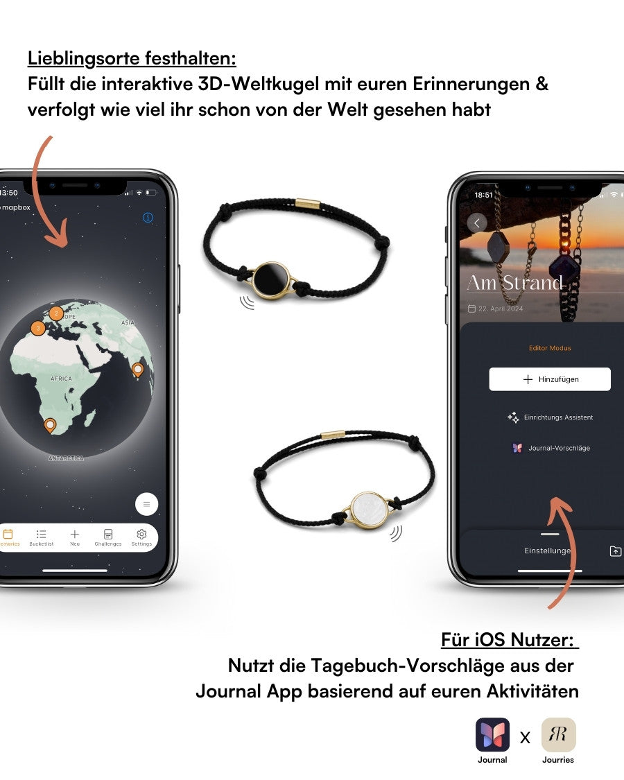 Lightness Stoffarmband - Onyx - Gold - Für Ihn