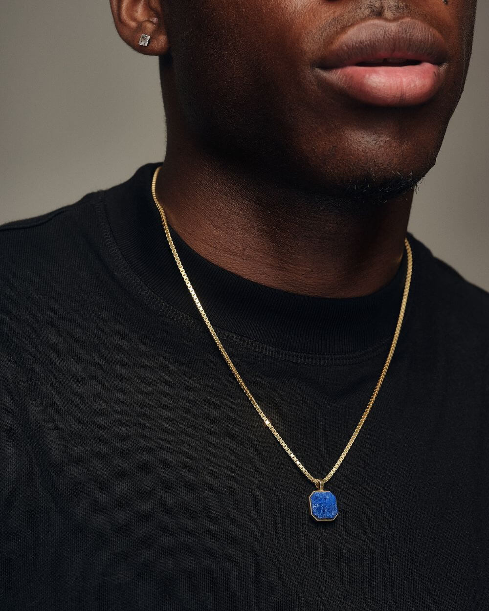 Classic Halskette - Lapislazuli - Gold - Für Ihn