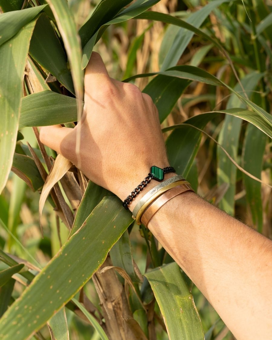 Classic Armband - Malachite - Schwarz - Für Ihn