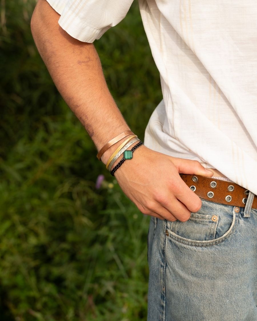 Classic Armband - Malachite - Schwarz - Für Ihn