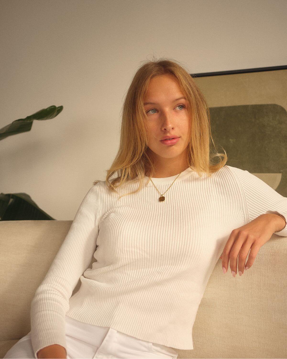 Classic Halskette - Tigerauge - Gold - Für Sie