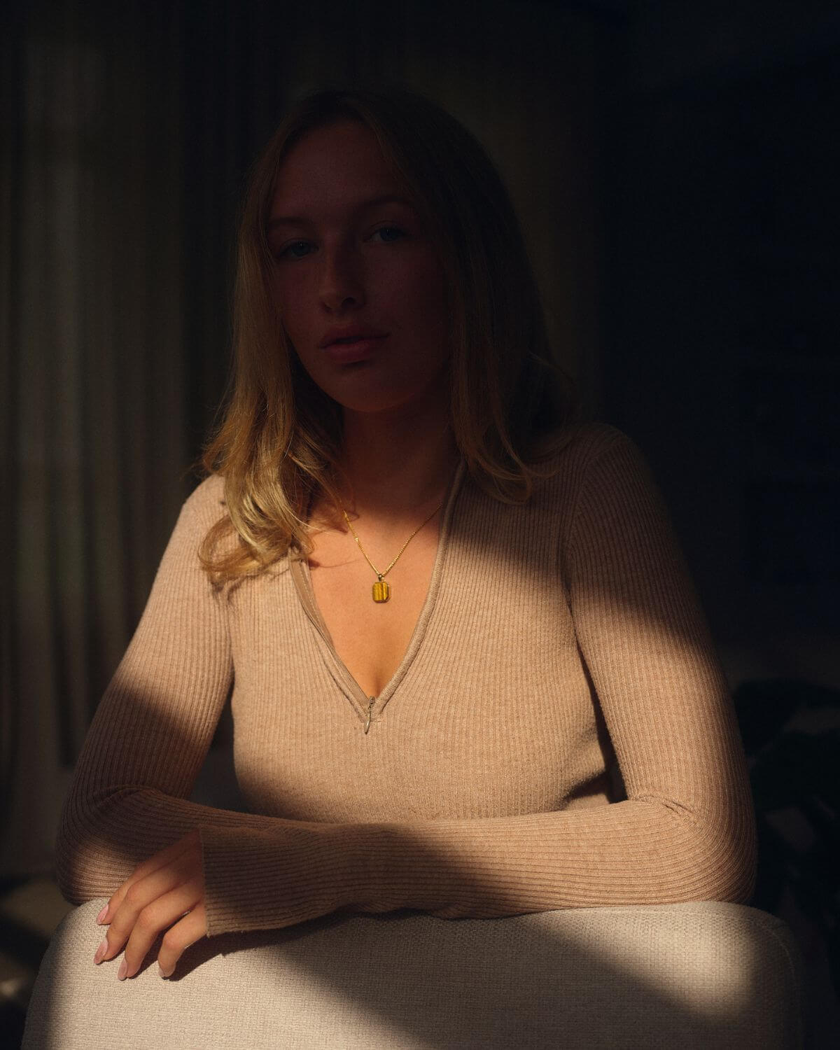 Classic Halskette - Tigerauge - Gold - Für Sie