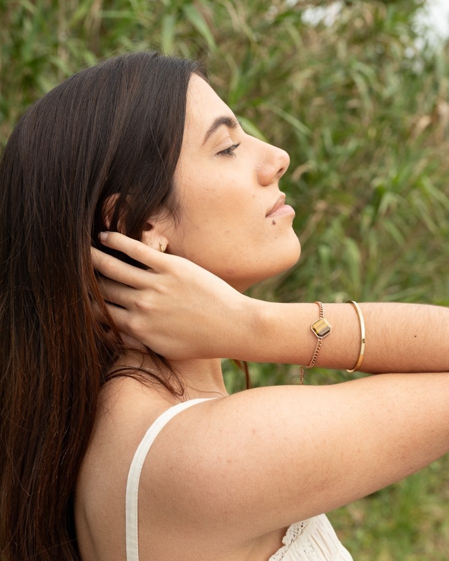 Classic Armband - Tigerauge - Rosegold - Für Sie