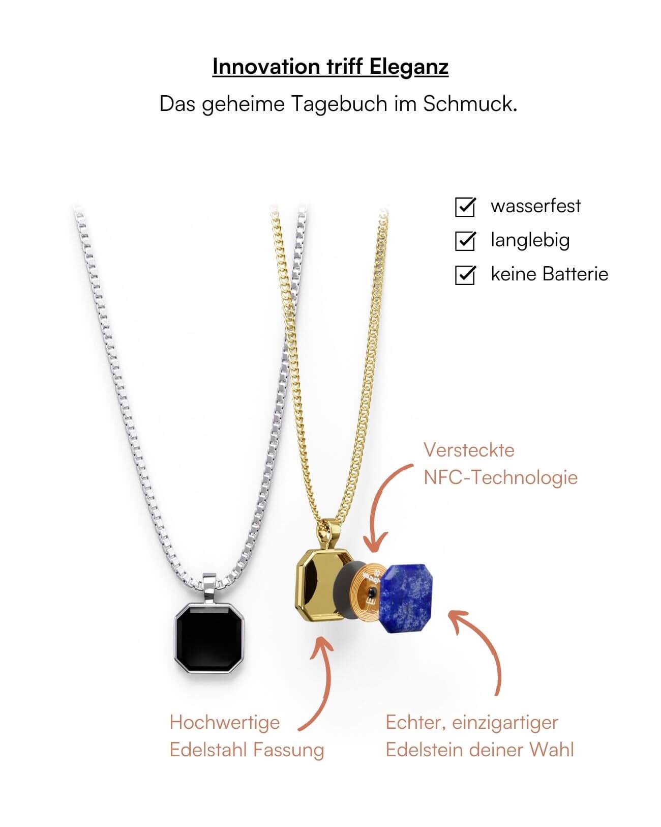 First Memories - Tagebuch Halskette für Eltern