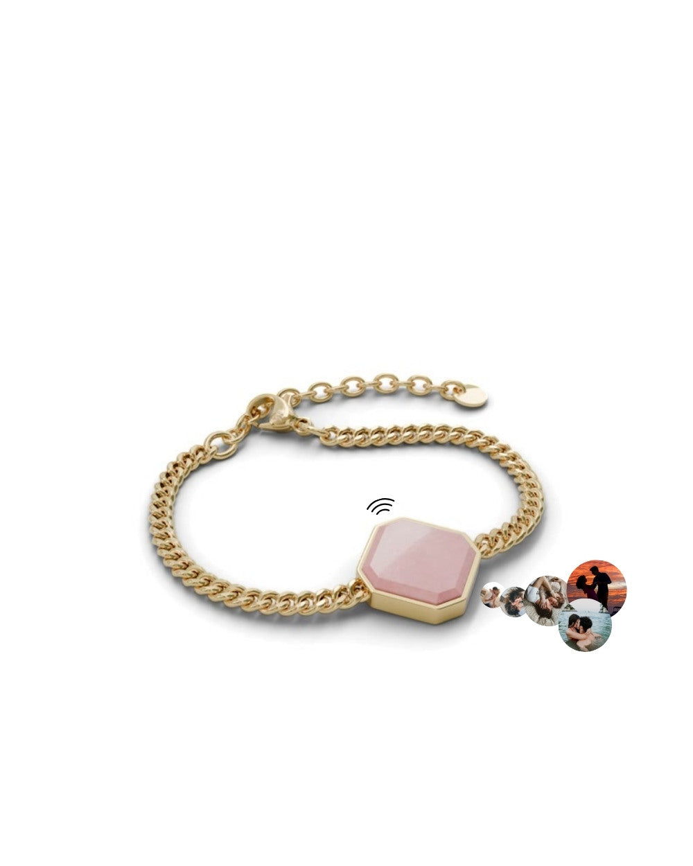 Classic Armband - Pink Jasper - Gold - Für Sie