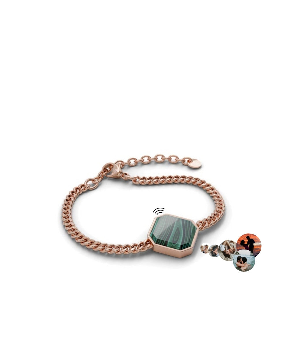 Classic Armband - Malachite - Rosegold - Für Sie