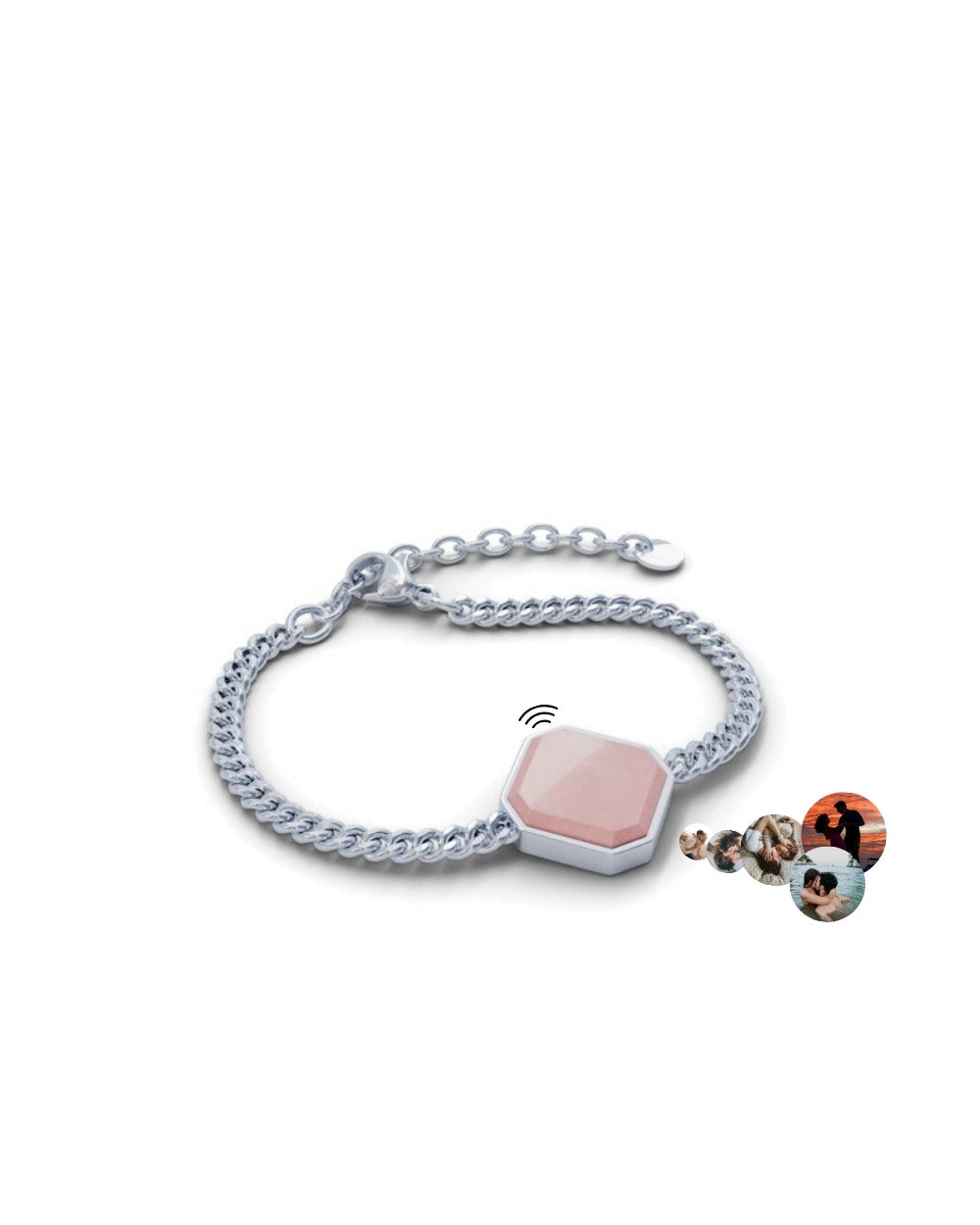 Classic Armband - Pink Jasper - Silber - Für Sie