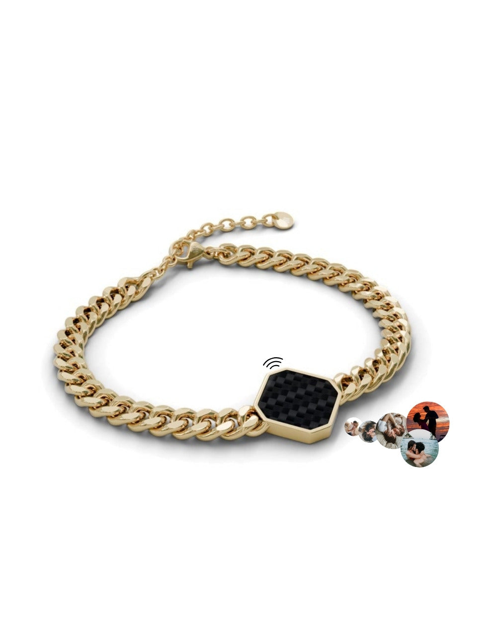 Classic Armband - Carbon - Gold - Für Ihn