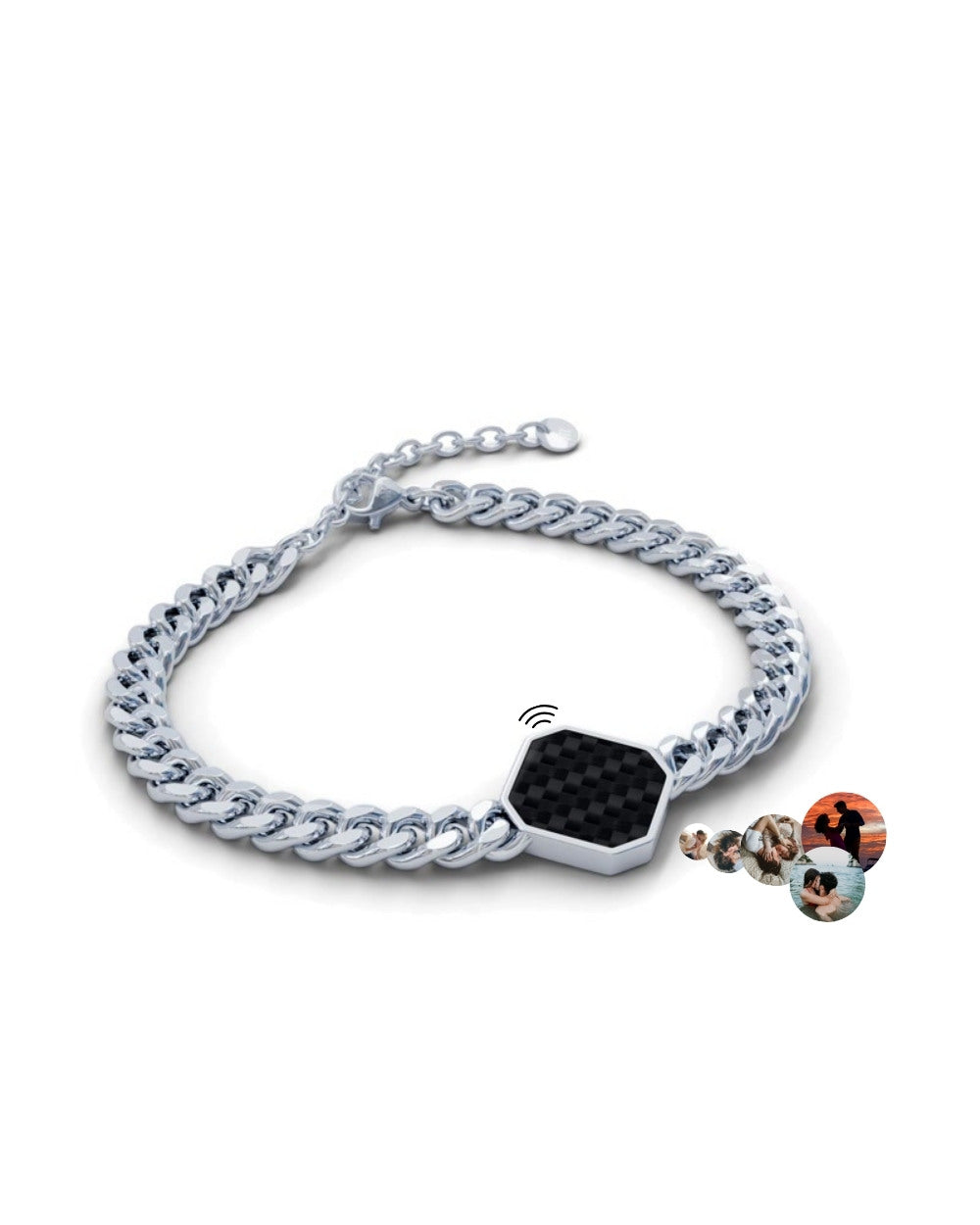Classic Armband - Carbon - Silber - Für Ihn