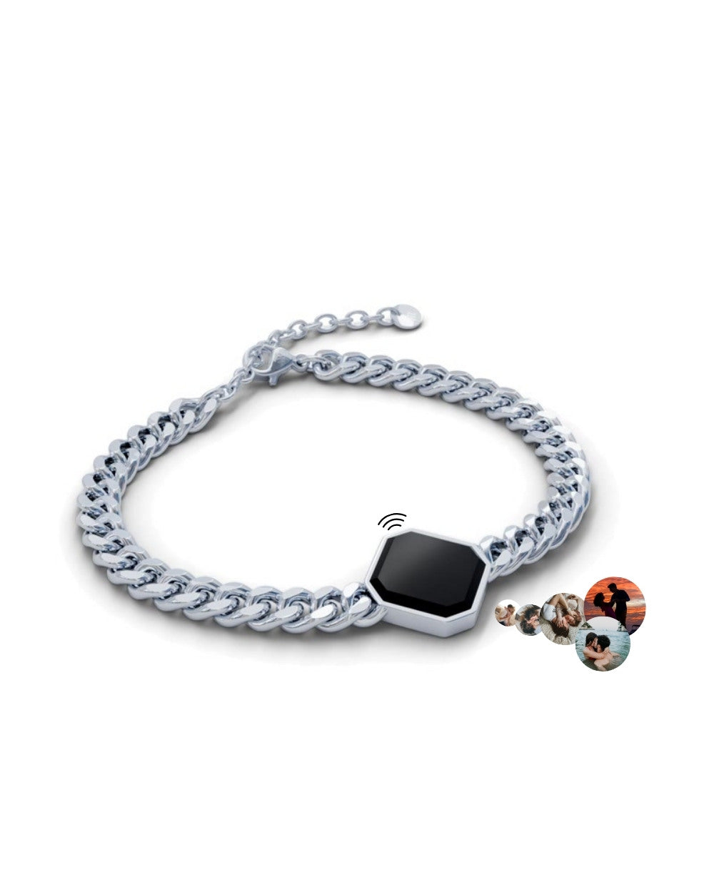 Classic Armband - Onyx - Silber - Für Ihn