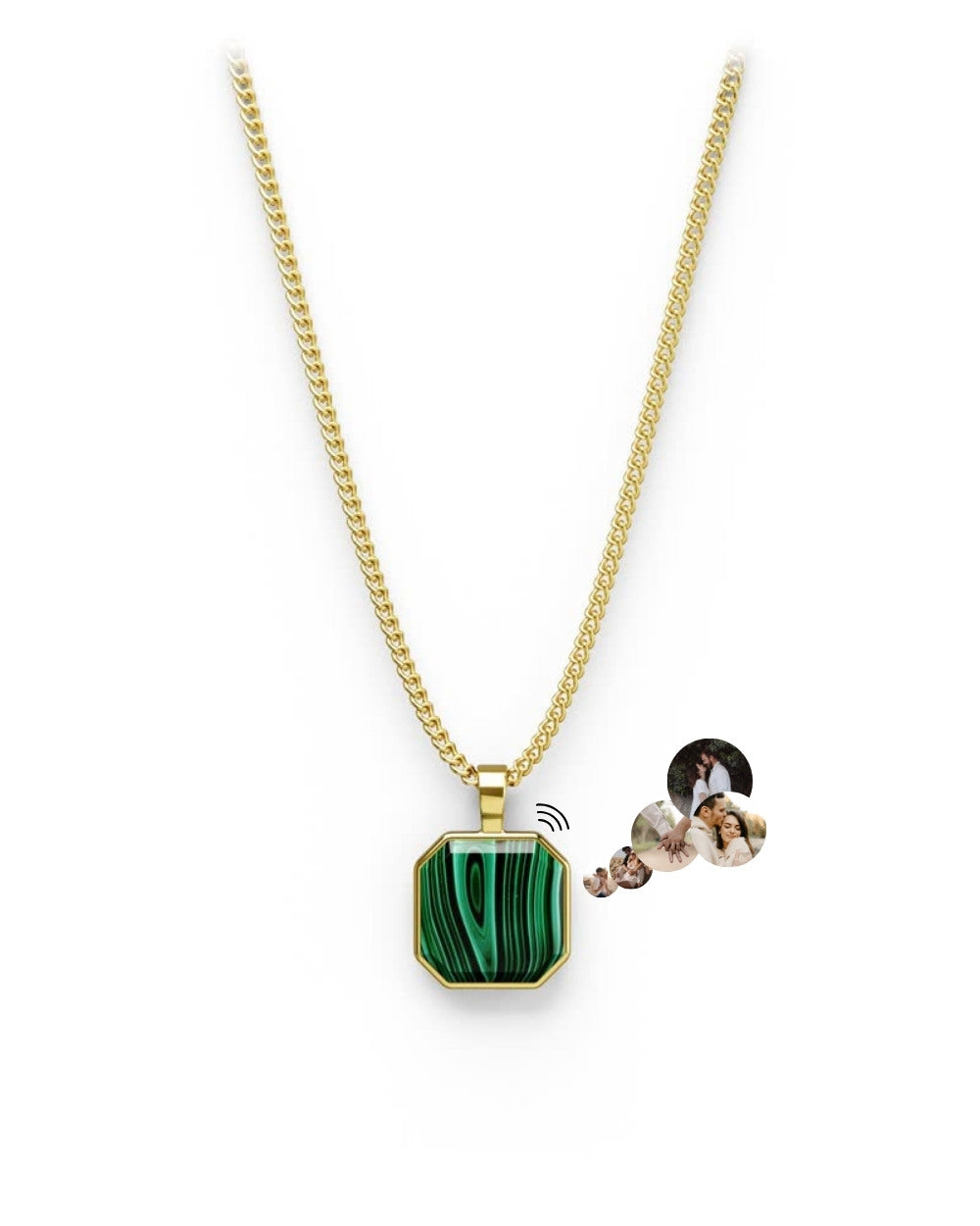 Classic Halskette - Malachite - Gold - Für Sie