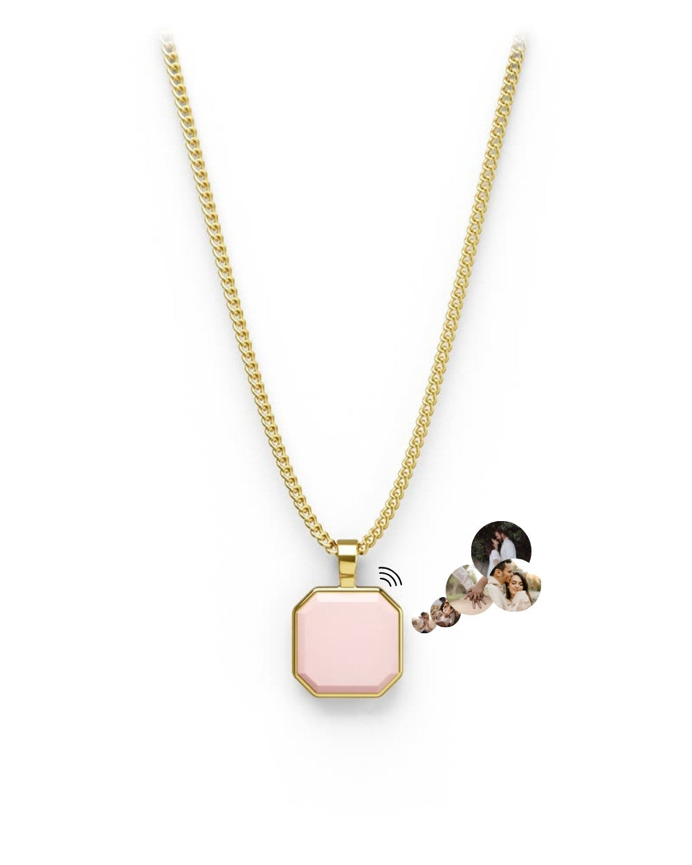 Classic Halskette - Pink Jasper - Gold - Für Sie