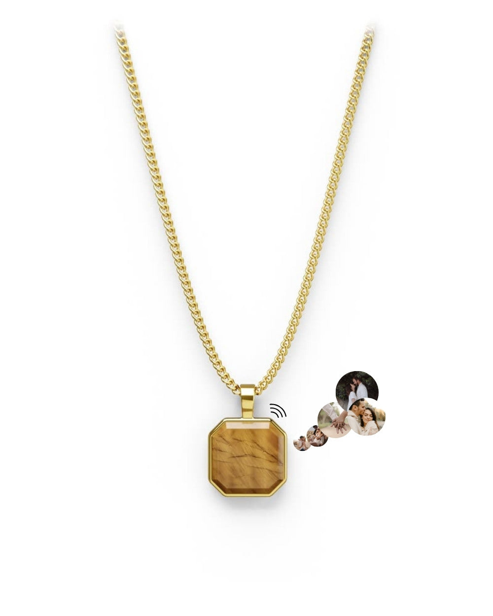 Classic Halskette - Tigerauge - Gold - Für Sie