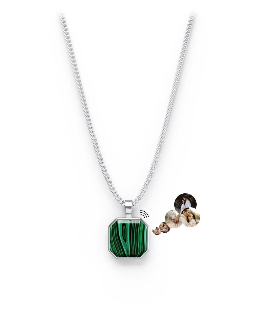 Classic Halskette - Malachite - Silber - Für Sie