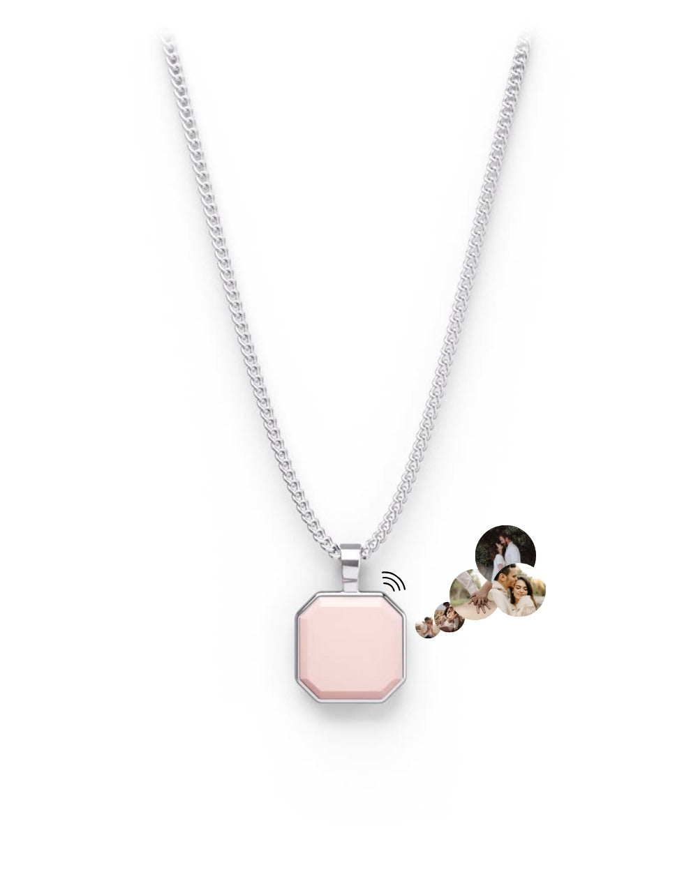 Classic Halskette - Pink Jasper - Silber - Für Sie