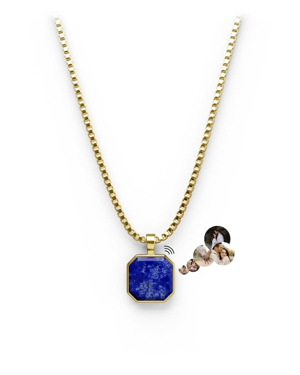 Classic Halskette - Lapislazuli - Gold - Für Ihn