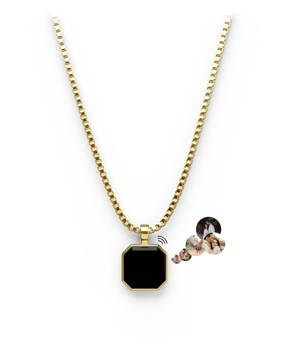Classic Halskette - Onyx - Gold - Für Sie
